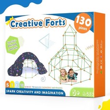 130 Pcs Kids Fort Building Kit